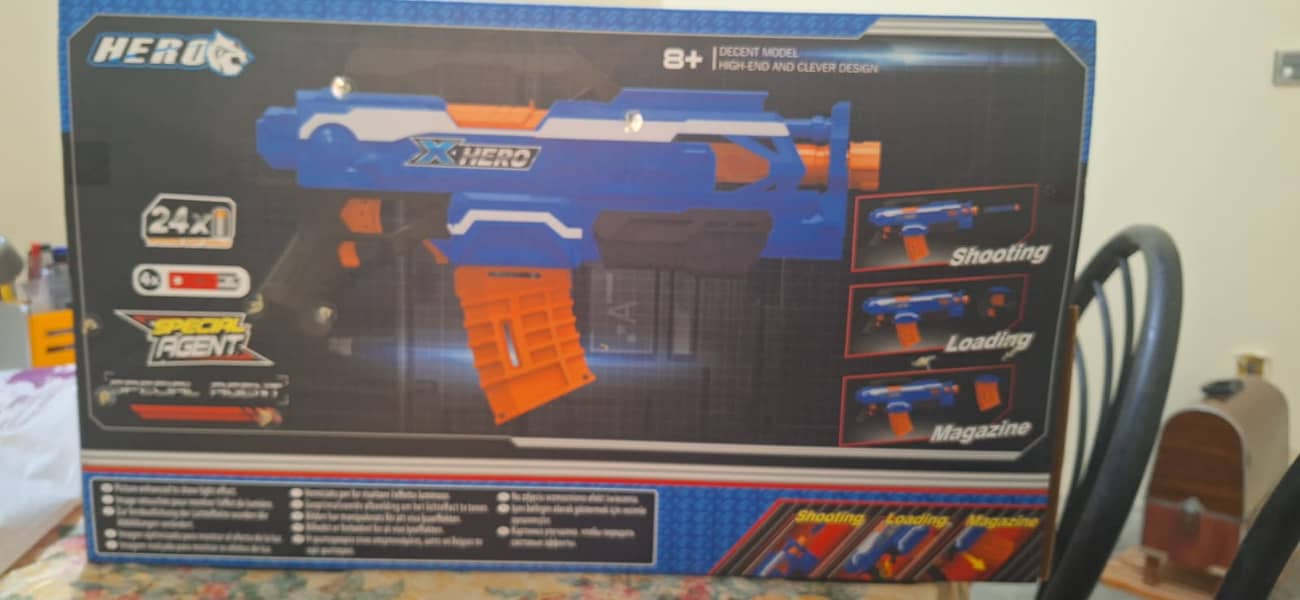 Automatic Soft Bullet Toy Gun | BLAST Super Electric Gun With Target 0