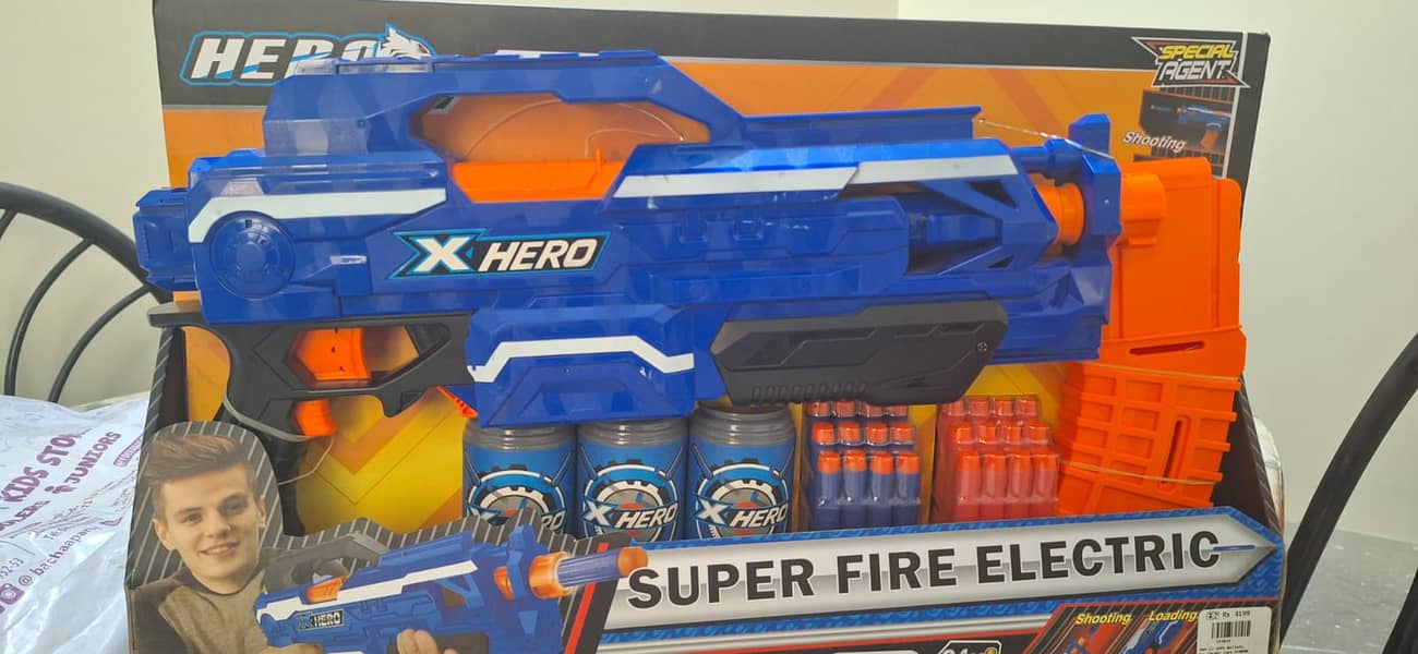 Automatic Soft Bullet Toy Gun | BLAST Super Electric Gun With Target 1