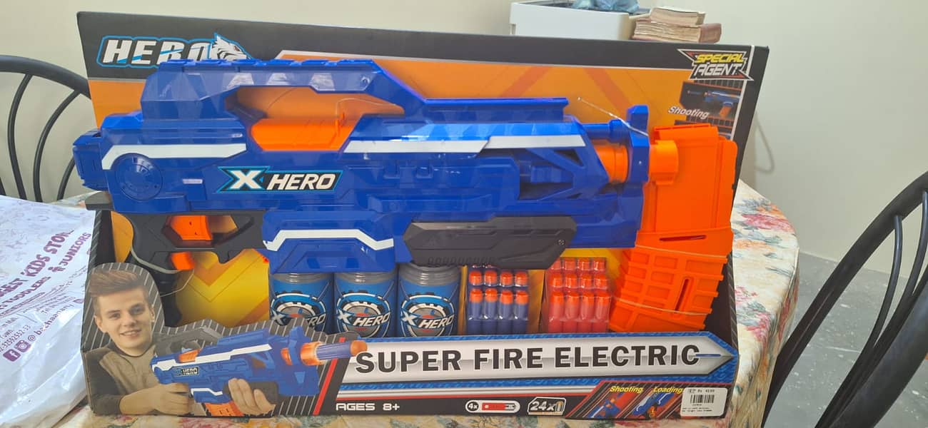 Automatic Soft Bullet Toy Gun | BLAST Super Electric Gun With Target 4