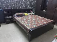 Wooden Bed set with dressing and side tables