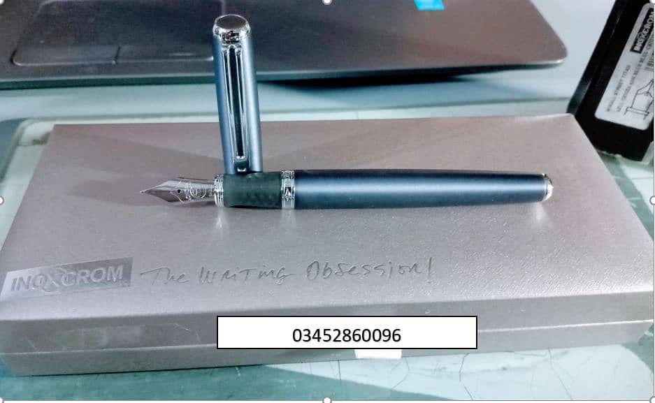 Inoxcrom Wall Street Steel Titanium Fountain Pen  Made in EU 0