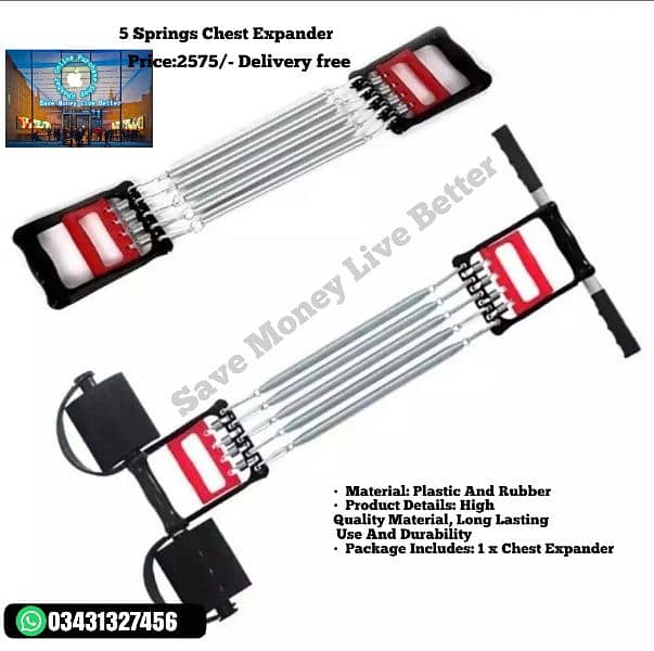 5 Springs Chest Expander High Standard Quality 1