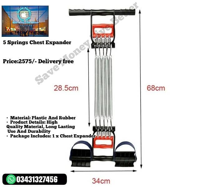 5 Springs Chest Expander High Standard Quality 2