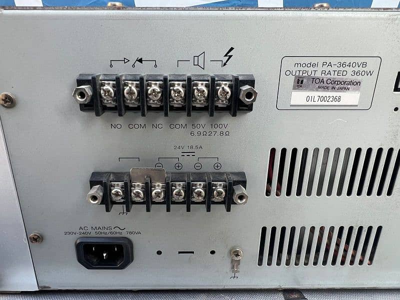 Public Address TOA PA-3640VB Amplifier For Masjid Horn Speakers 7