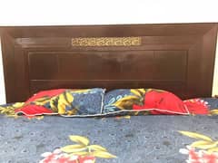 wooden double bed 0