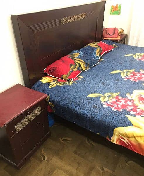 wooden double bed 1