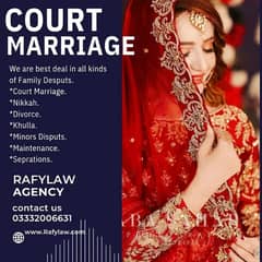 Court Marriage/online Nikkah/fees Rs. 6000/Divorce Papers/Nadra/Family