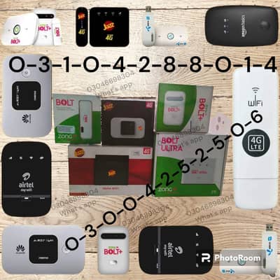 Zong 4G Bolt + Ufone Blaze Jazz super 4G Ptcl Charji PTCL Home-Fi ...