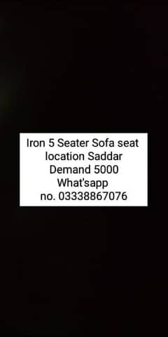 5 seater sofa location Saddar Karachi