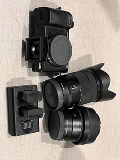 Sony a6400 with 2 lens and 2 batteries