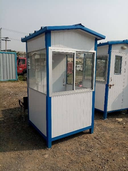 prefabe security guard cabin prefabe room container & portable toilet 6