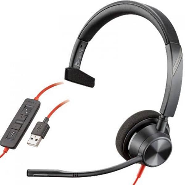 Poly Blackwire BW3310 USB plantronics headphones calling office headse 0
