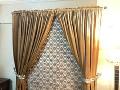 Curtain with rolling blinds