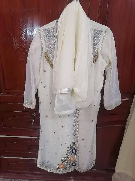 chiffon shirt and dupatta with net sharara 4