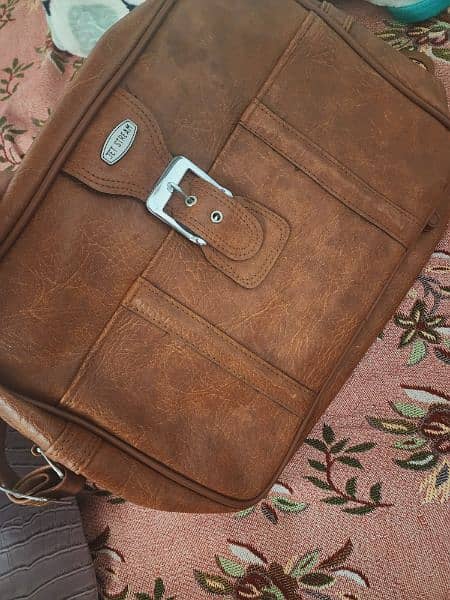 laptop leather Bag Impoted brown Cow Color 0