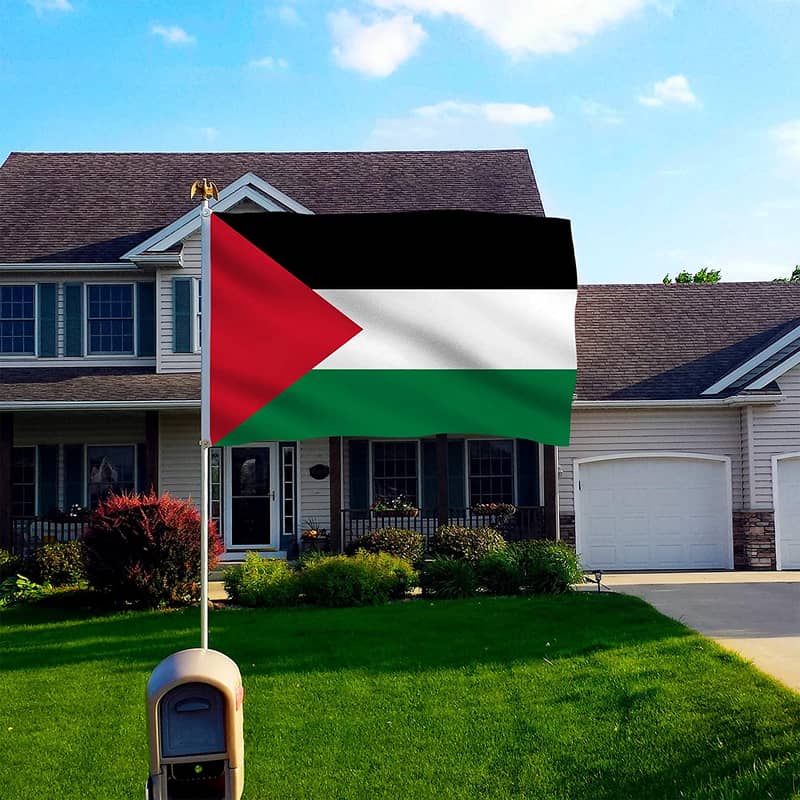 Out door Garden Flag Pole + Palestine Flag 4X6 FEET 1000Rs 2