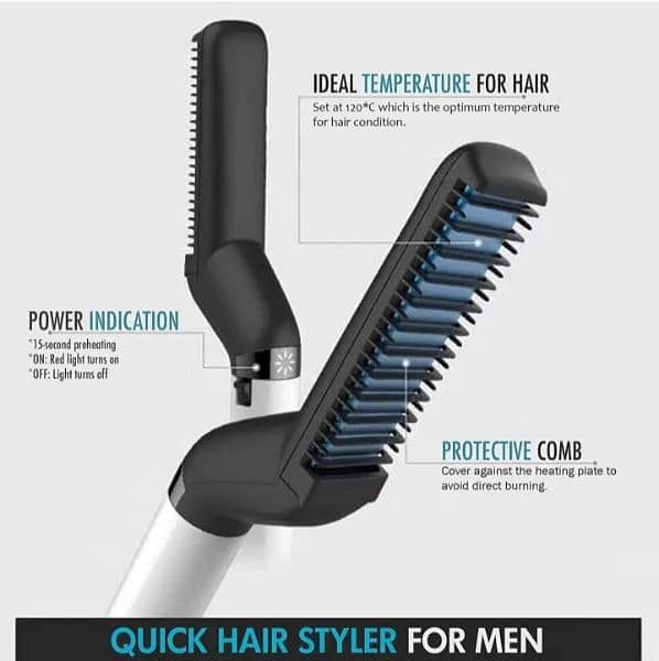 Electric Hair & Beard Brush 1