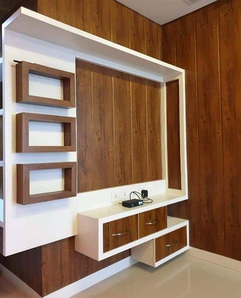 Wallpaper,pvc panel,wood&vinyl floor,kitchen,led rack,ceiling,blind 19