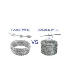 Chain link fence razor wire barbed wire security jali welded mesh