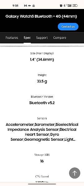 Samsung galaxy Watch 5 Bluetooth + 4G (44mm) SM-R915FZAAXSA 2