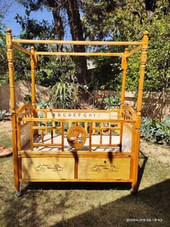 Kids bed and baby cot with swing