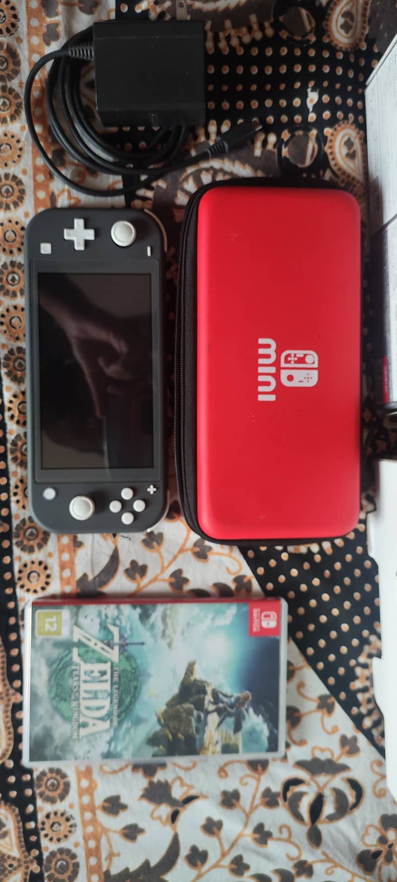 Nintendo Switch Lite Grey With Box + Accesories 0