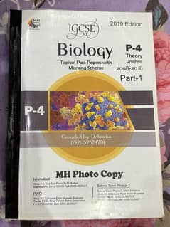 IGCSE Biology (0610) Past Papers with Marking Schemes (Unused) 0