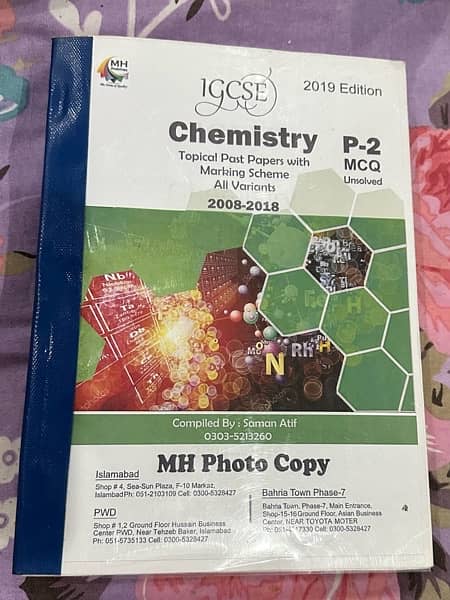 IGCSE Chemistry (0620) Past Papers with Marking Schemes (Unused) 1