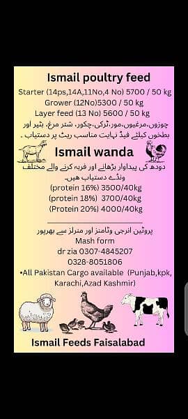 poultry feed and wanda 0328-8051806 (cow,sheep,goat,aseel, layer,) 9