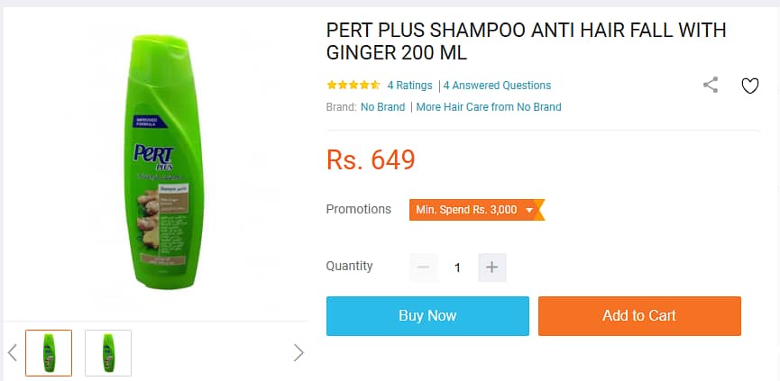 Pert Plus Shampoo 200ml 5