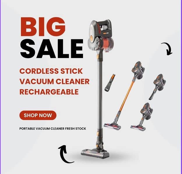 Portable Cordless vacuum cleaner Rechargeable Imported Fresh Stock 0