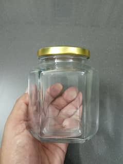 New Glass Jars, Square and Hexagonal, size 400mL 0