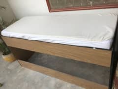 Single Wooden Bed/ Setti