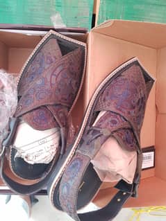Peshawari Chappal Stylized In Fabric With Embroidered In High Quality