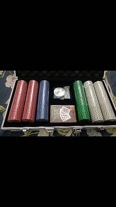 Poker playing chips.