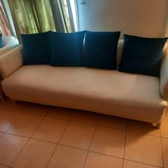 leather sofa 3 seater n 1 ,1 seater in good condition for sale