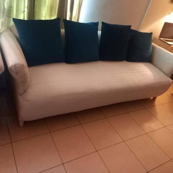 leather sofa 3 seater n 1 ,1 seater in good condition for sale 5