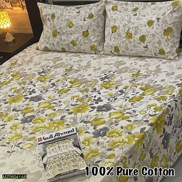3pcs cotton printed double bedsheets 14
