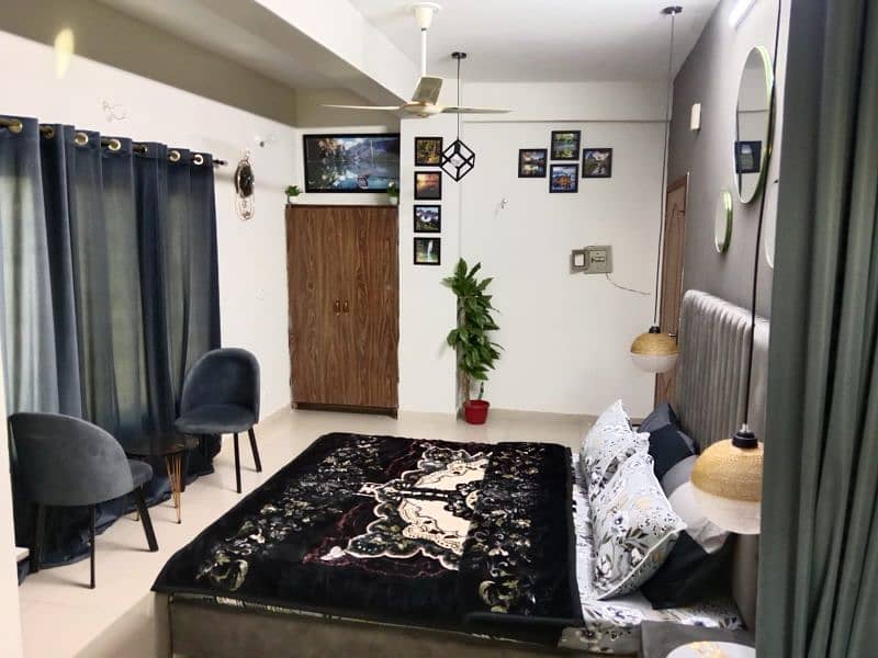 one bedroom apartment daily weekly monthly basis in E-11 17
