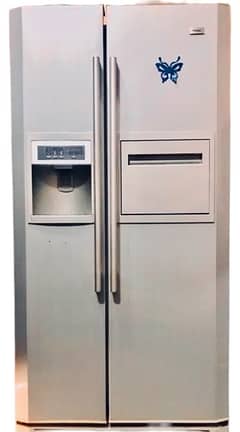 Haier double door side by side fridge condition like new
