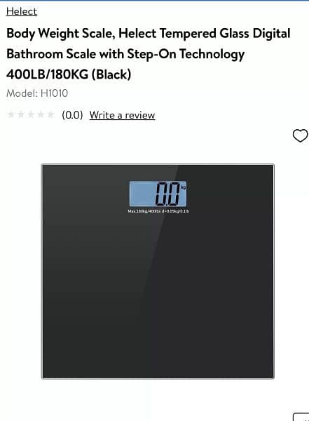 HELECT BODY WEIGHT SCALE 0
