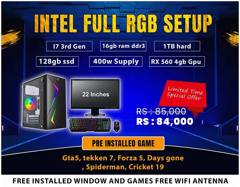 Gaming Pc/Gaming system/Gaming Pc full setup/RGB Gaming Pc 17