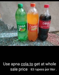 1 liter Dosa Cola Registered  single bottle price Rs. 83