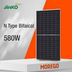 Jinko N type topcon bifishel 580watt 0