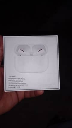 apple air pods pro with. box and cable