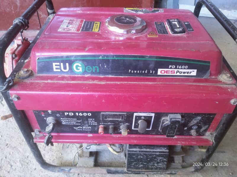 EU Gen PD 1600 1.2 KVA Generator in Good Condition 0
