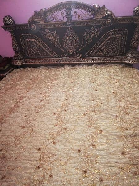 Bed wedding luxury style king size room set nice condition 8