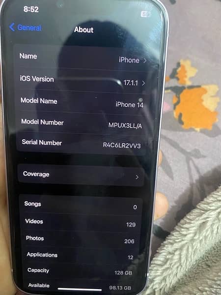 IPHONE 14 NON pta jv sim working URGENT FOR SELL NEED MONEY 5