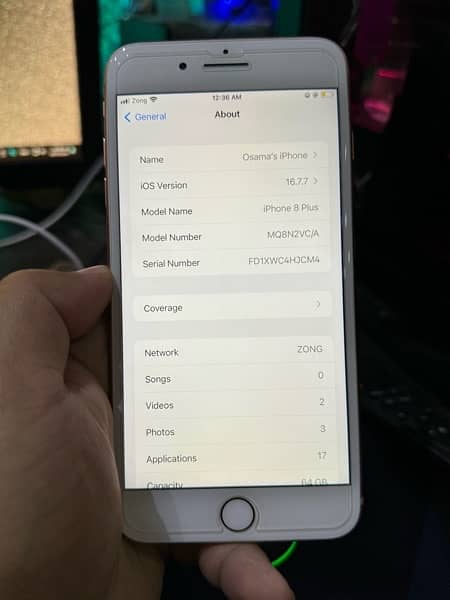 Iphone 8 Plus 64GB PTA Approved - 83% Battery Health 5