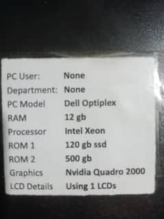 Dell Tower Optiplex i5,,03007269078